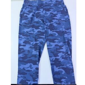 GapFit Mens Blue Camo Joggers Athletic Pants Elastic Waist Pockets Size Large